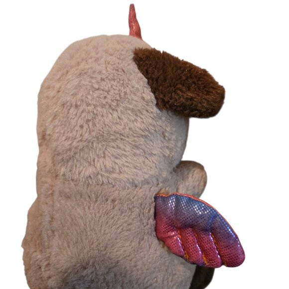 Unicorn KellyToy Puppy Dog Plush Stuffed Animal 11" Pink Blue Wings - Picture 9 of 10